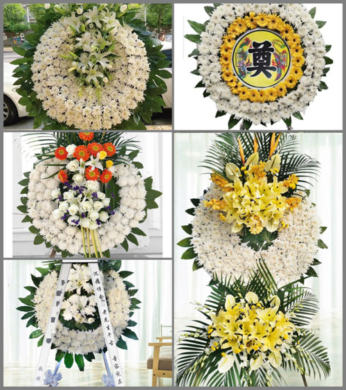 湖北黄冈市黄梅县孔垄镇五里村花圈速递